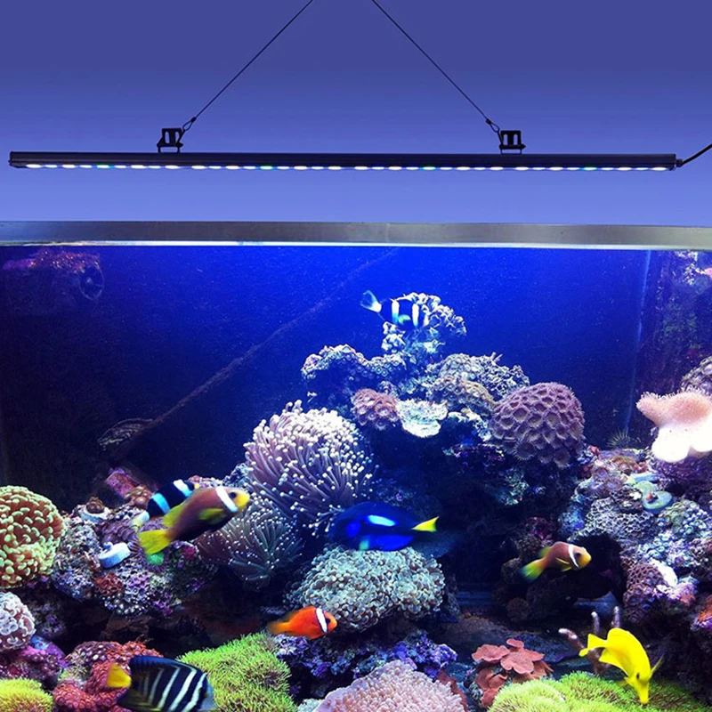 2pcs/lot Led Aquarium Light Bar 54w/81w/108w White Blue Spectrum for