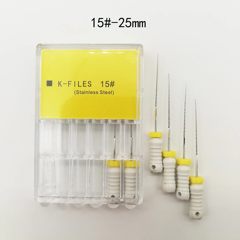 8 packs 840 25mm Dental K Files Root Canal Dentistry Endodontic