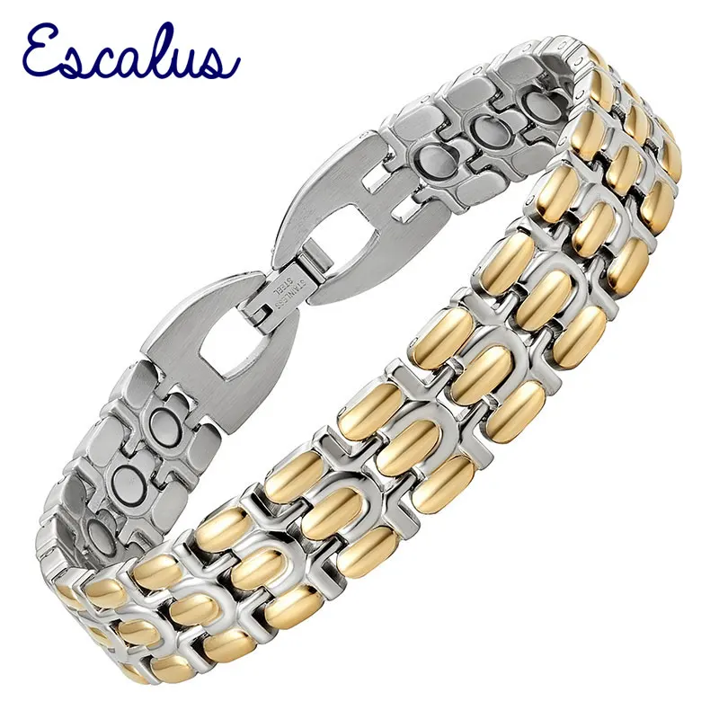 Магнитный браслет Escalus мужской из нержавеющей стали 21 шт.|bracelet men stainless steel|magnetic