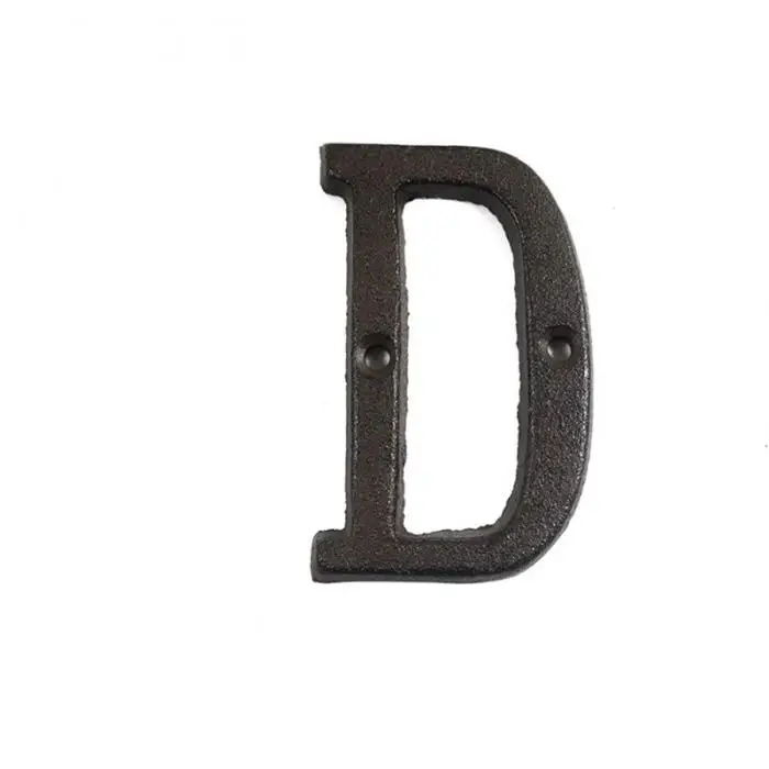 Лидер продаж-металл буквы цифры чугунные украшения знак на дом дверная пластина DIY кафе стена DC112