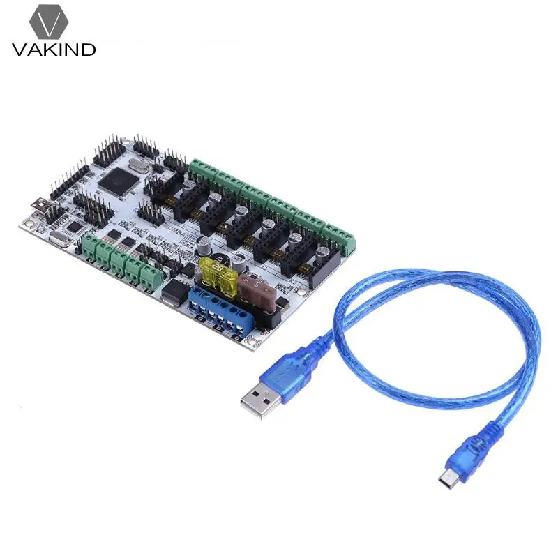

Rumba Plus 3D Printer Kits Main Board Motherboard Control Board Support 3pcs Extruder Print Heads 3D Printer Parts