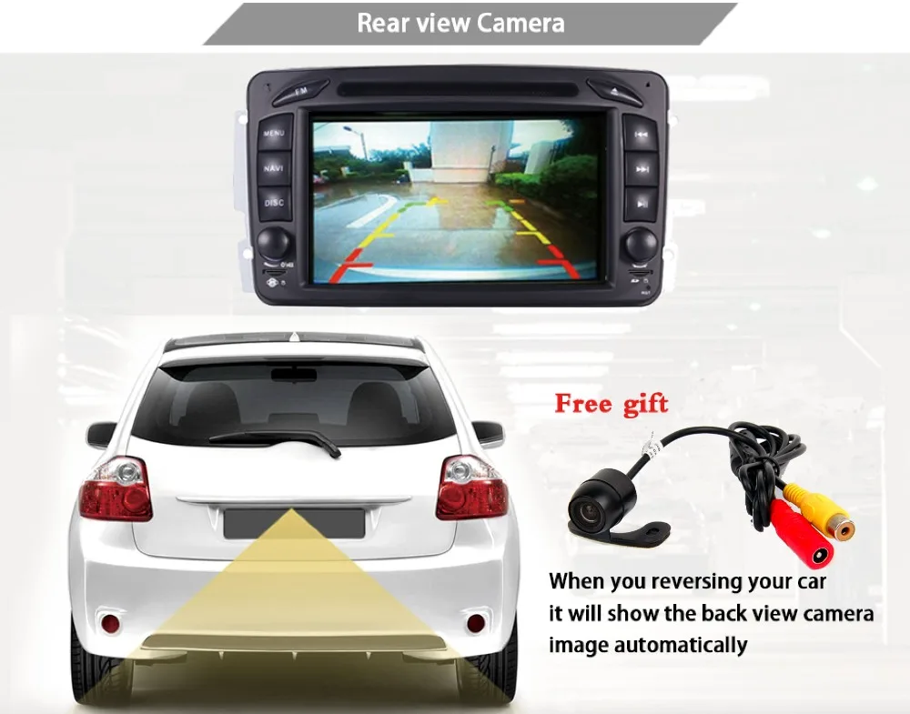 Excellent In Stock 7"Android 9.0 Car DVD Player For Mercedes Benz CLK W209 W203 W463 W208 Wifi 3G GPS Bluetooth Radio Stereo audio media 13