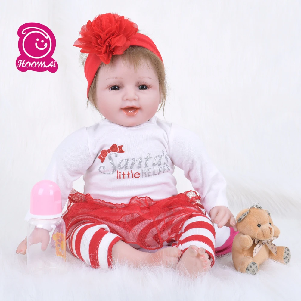 

55CM Cheap Popular Baby Alive Doll Reborn Baby Silicone Cloth Body Handmade Realistic Baby Gift Kids Toys