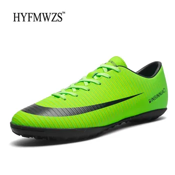

HYFMWZS High Quality Cheap Trainers Footbal Krasovki Men Turf Football Superfly K Long Spikes Soccer Shoes Chuteira Futebol