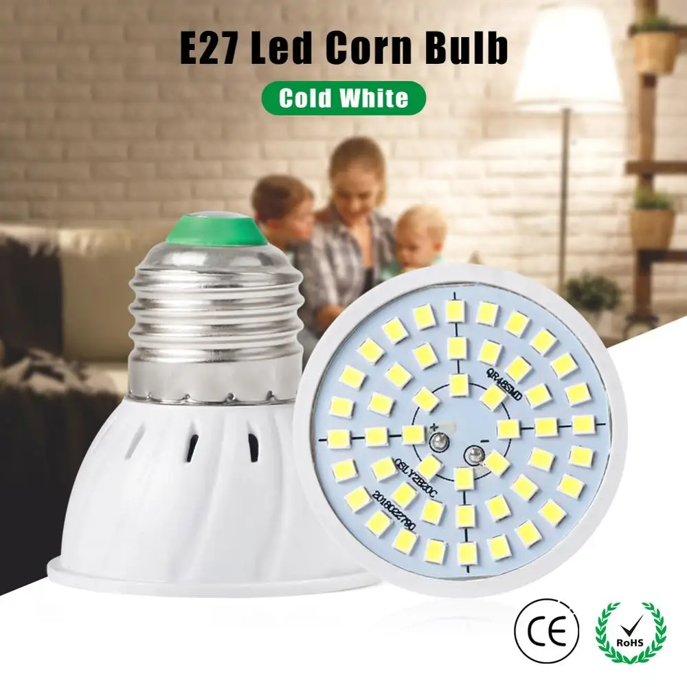 E27 E14 B22 MR16 GU10 Светодиодная лампа 220В прожектор лампочки 48/60/80/126/200 светодиодов