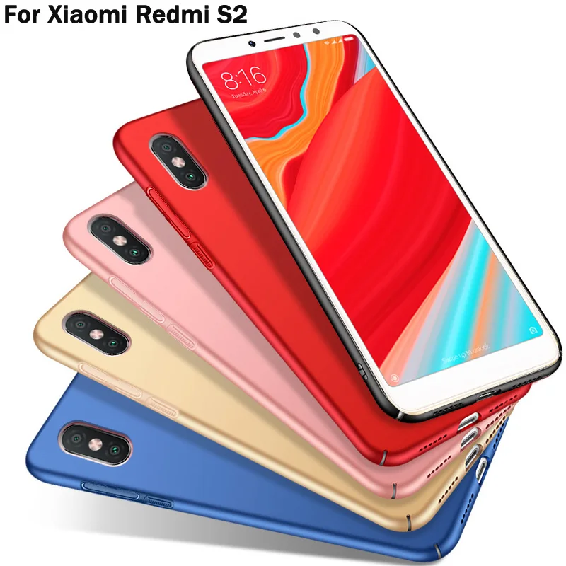 Для Xiaomi Redmi S2 чехол Роскошные Тонкий Жесткий матовый для задней панели RedmiS2 чехлы