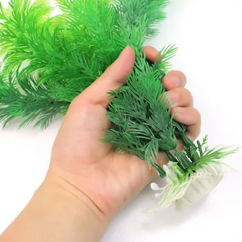 

Artificial Aquarium Green Plants Fish Tank Made Silk Fabrics Plastic 30 Cm 1PC
