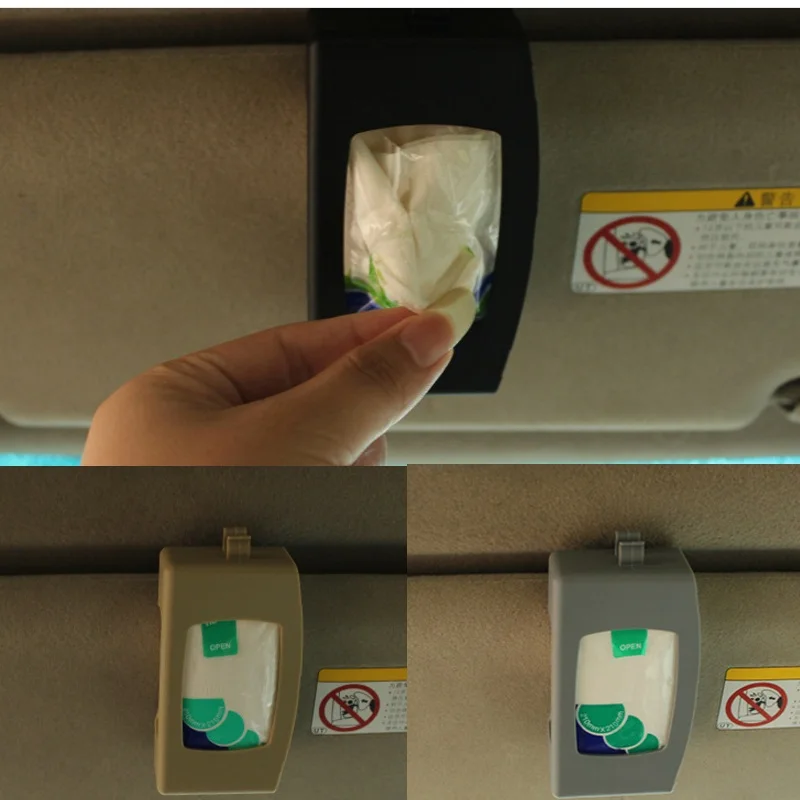 

10*8 cm Mini stylish car sun visor tissue box handing paper towel boxes auto vehicle product SD-1507
