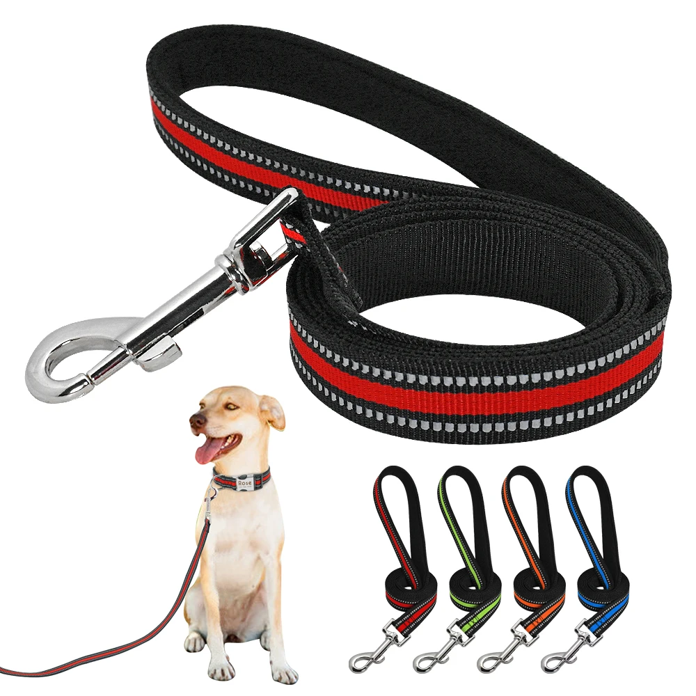 

4ft Reflective Nylon Dog Leash Rope Colorful Pet Leash For Small Medium Dogs Duarable Pet Walking Lead For Pitbull Chihuahua