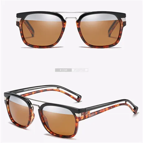 Бренд dubery, дизайнерские поляризационные солнцезащитные очки, мужские очки для вождения, Мужские Винтажные Солнцезащитные очки для мужчин Spuare, цветные летние солнцезащитные очки - Цвет линз: Серебристый