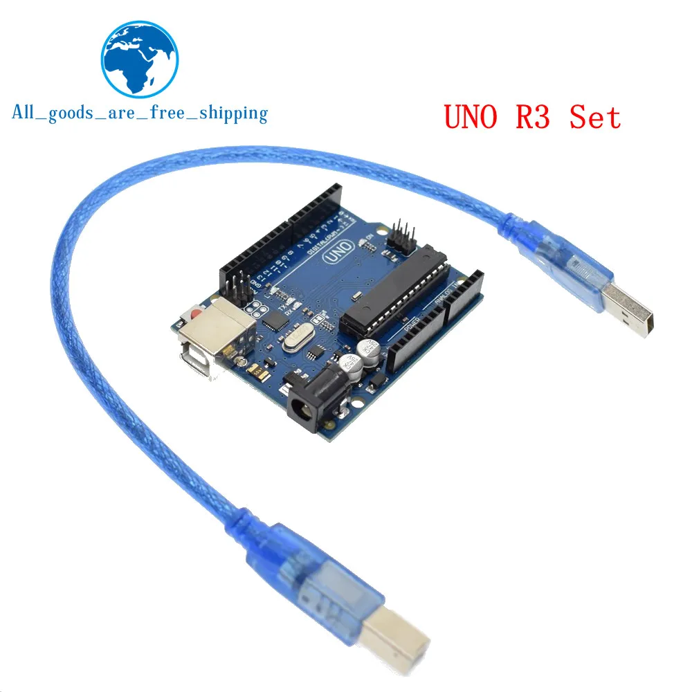 

TZT 1set uno r3 MEGA328P ATMEGA16U2(with logo) for Arduino Compatible