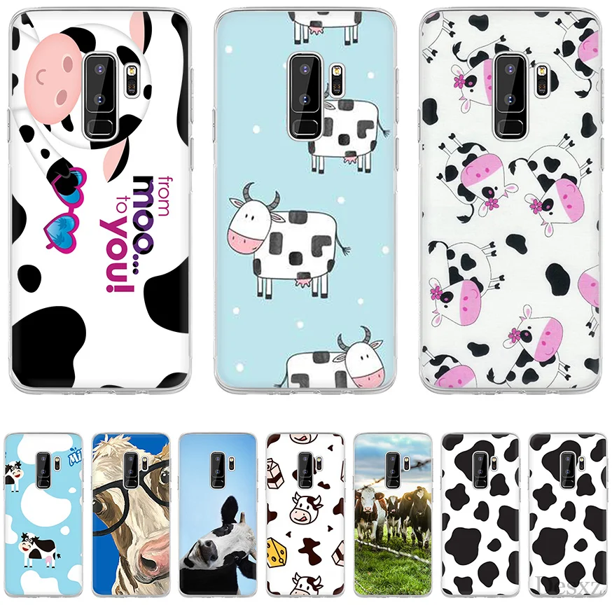 

Case Cover for Samsung A10 A20 A30 A40 A50 A60 A70 A9 A7 A5 A6 A8 Plus Animal Cute Cow face hard pc