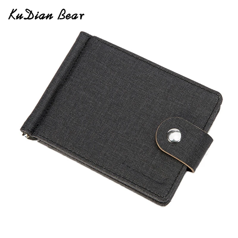 KUDIAN BEAR модный мужской кошелек с зажимом для денег металлический винтажный