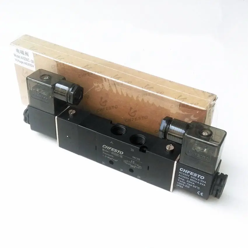 4V230-08 AC220V пневматический Соленоидный клапан 1/4 ''5/2 ходовой клапан