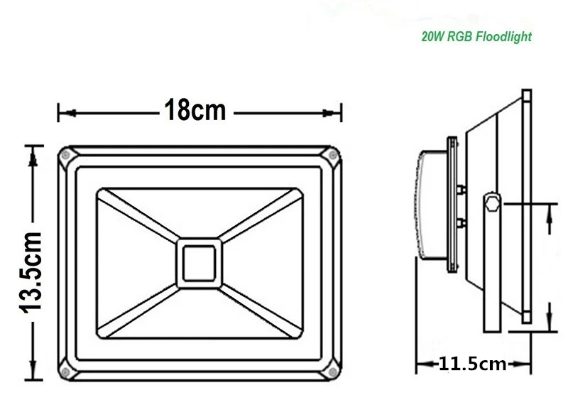 10X DHL отражатель светодиодные rgb-прожекторы 20 Вт 30 Вт 50 Вт заливающее освещение IP65 открытый 85-265 V прожекторы+ пульт дистанционного управления пятно света Сад