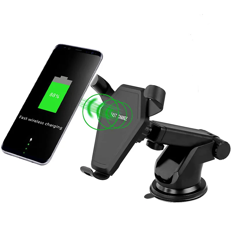 Mindzo 10W Qi Wireless Car Charger For iPhone X Car Mount Fast Charger Wireless Charging Dock Pad Car Holder For Samsung S9