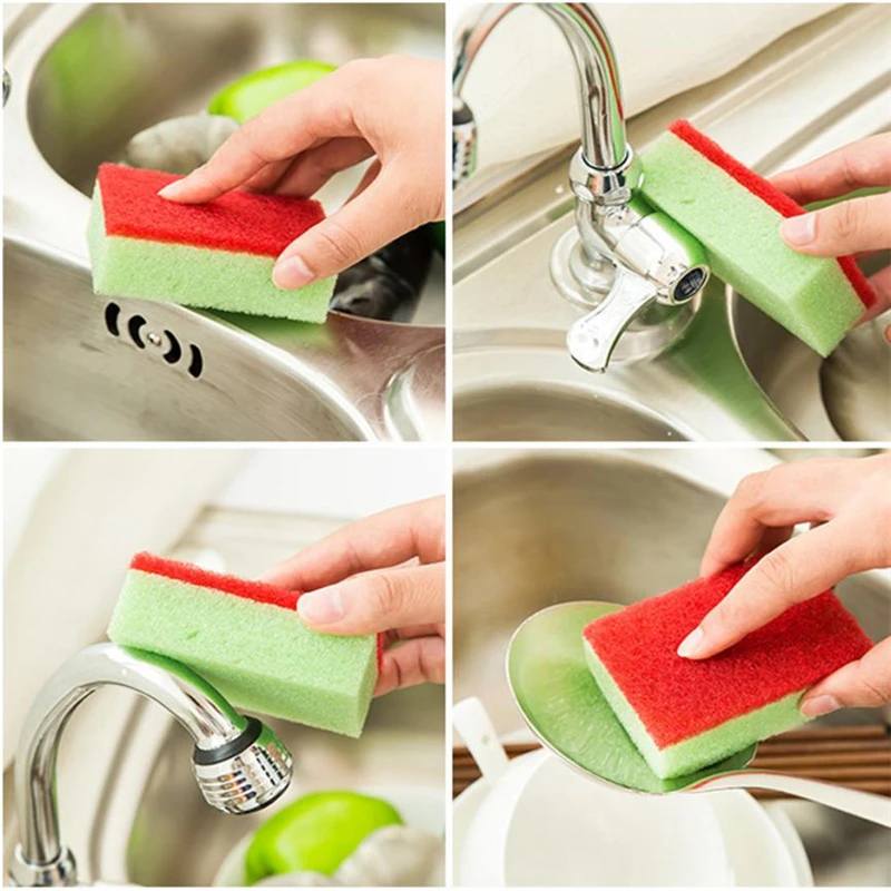 10PCS Cleaning Sponges Universal Sponge Brush Set Kitchen Cleaning