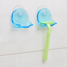 

10PC Clear Plastic Super Suction Cup Razor Rack Bathroom Razor Holder Suction Cup Shaver Storage Rack Shelf Organizer