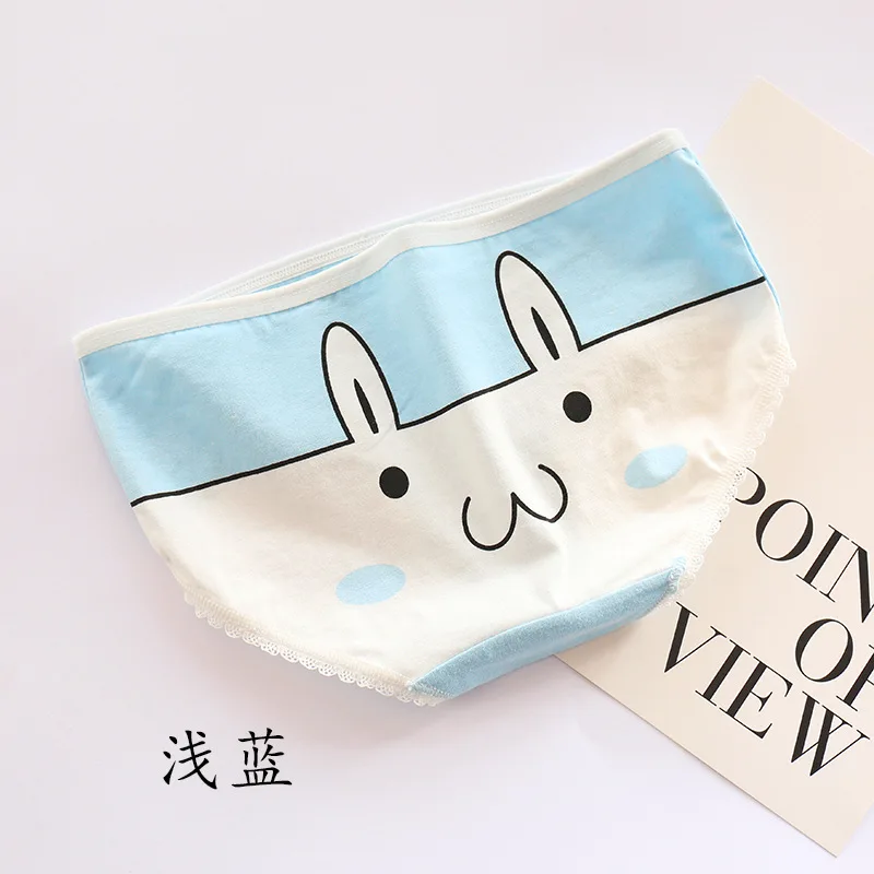 HUIGUAN Young Girl Student Rabbit Patterned Cute Panties Women Soft Cotton Underwear Brethable Seamless Briefs Ladies Lingerie