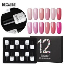 12 шт./лот) Розалинд 7 мл УФ гель лак для ногтей Набор для маникюра Kit ногтей Soak Off Гель Лаки белый бутылка для наращивания ногтей