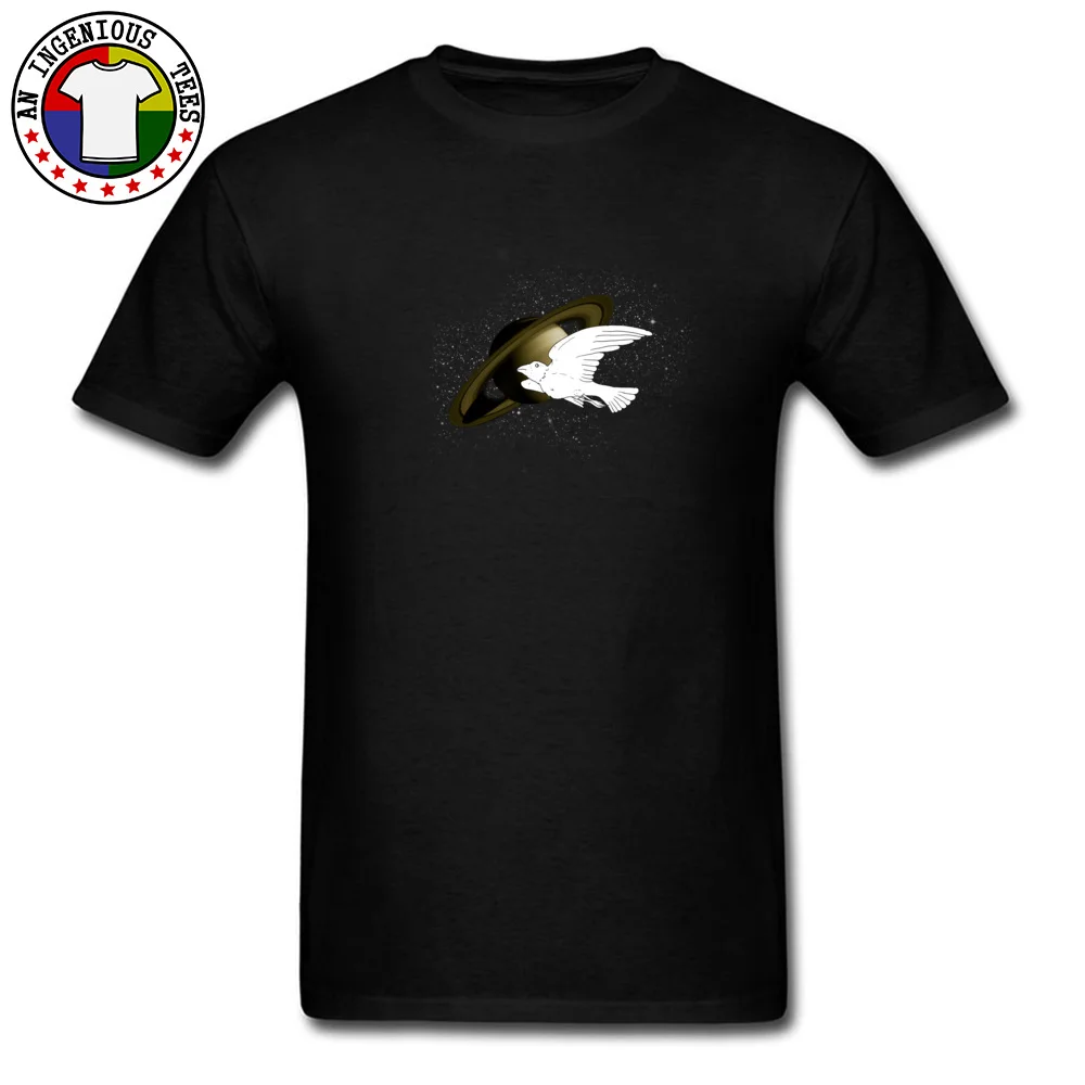 Casual3D Printed Short Sleeve T Shirt Summer/Fall Hot Sale O-Neck 100% Cotton Tops & Tees Men Tshirts Bird in spaaace  Bird in spaaace black