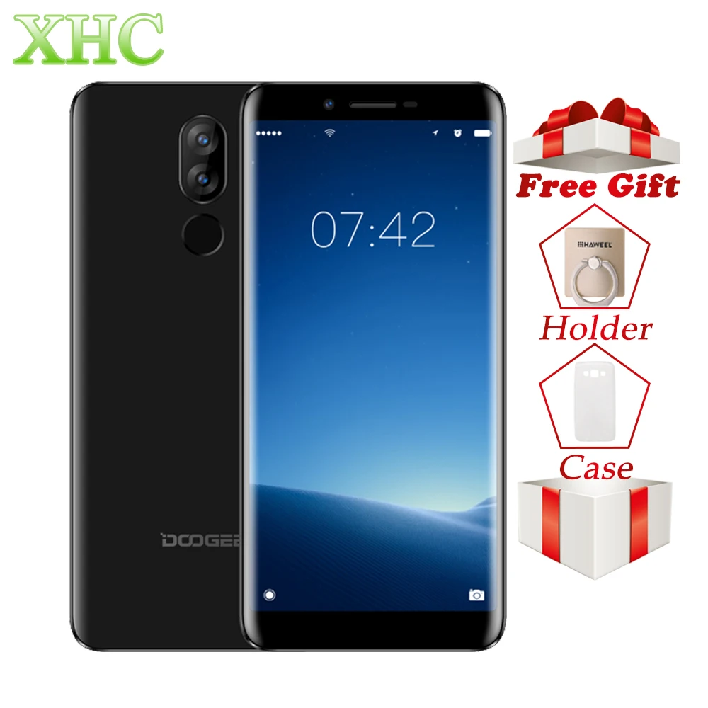 4G DOOGEE X60L 5 дюймов Android 7 0 мобильные телефоны ram 2 Гб rom 16 MTK6737V четырехъядерный 13MP 8MP