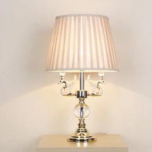 Американская современная Минималистичная хрустальная лампа, теплая прикроватная лампа для спальни, свадебная модель, украшение для виллы, настольная лампа