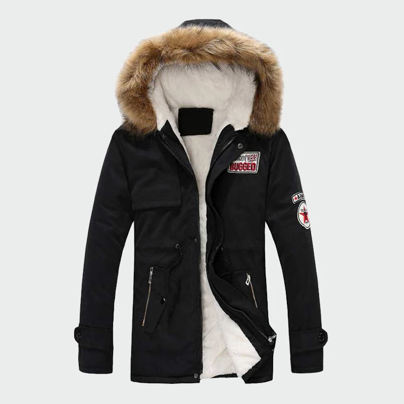 Najtaniej Męskie grube zimowe płaszcze ciepłe męskie kurtki usztywniane codzienne Parka termiczna z kapturem nowe męskie płaszcze męskie marki odzież M 3XL ML073