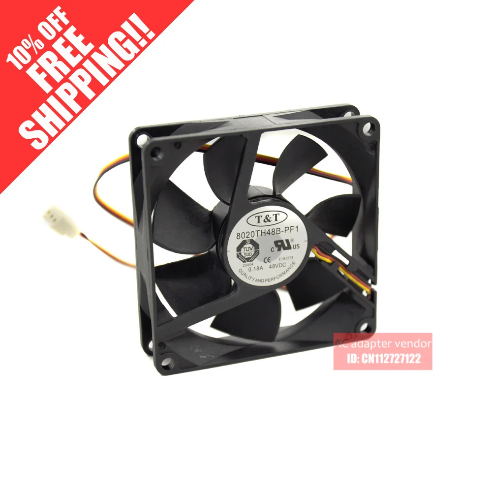Новый шариковый вентилятор T &amp 8020 8 см 48 В 8020TH48B-PF1 | Компьютеры и офис
