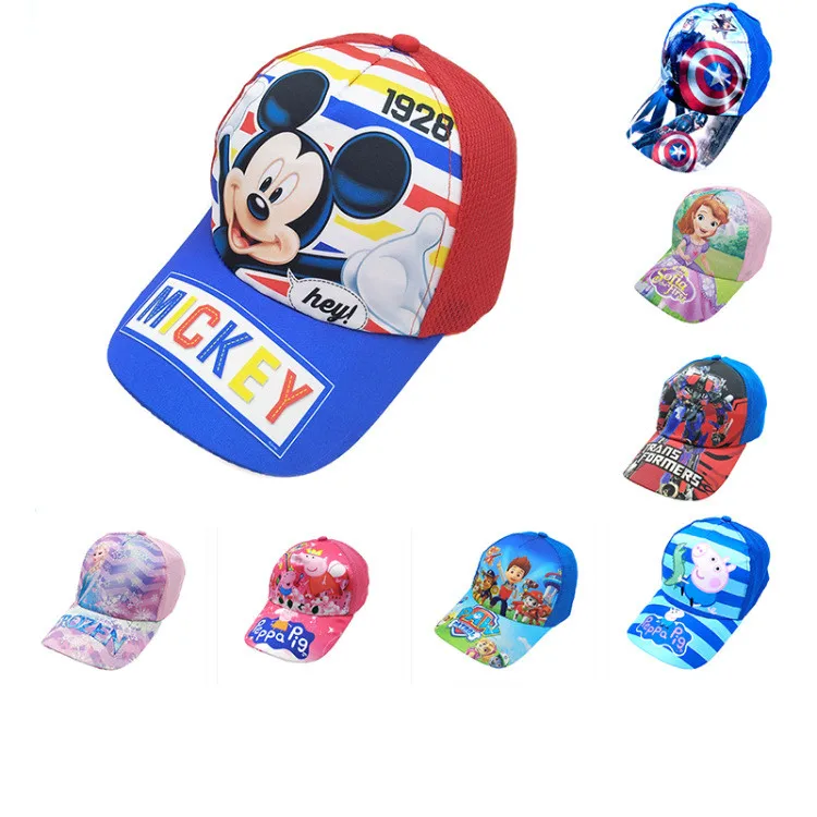 

Cartoon Mickey Minnie Avengers Mix Boy Girl Fashion Baseball Cap Mario Casual Cosplay Baseball Cap Children Party Gifts Kids Cap