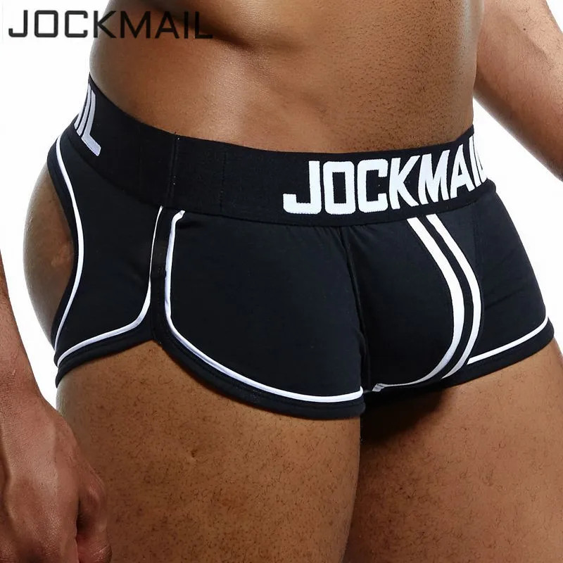 Мужские трусы боксеры JOCKMAIL сексуальные хлопковые с открытой спиной и дырками
