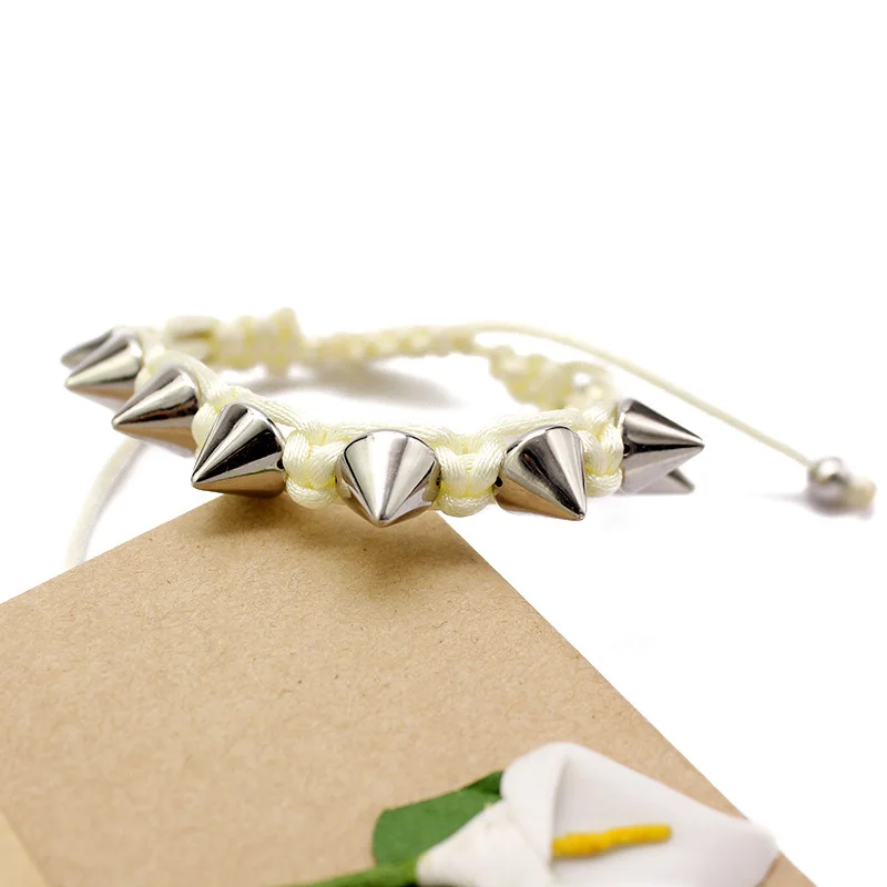 Женский плетеный браслет в готическом стиле|bracelets for|rivet braceletrope bracelet |