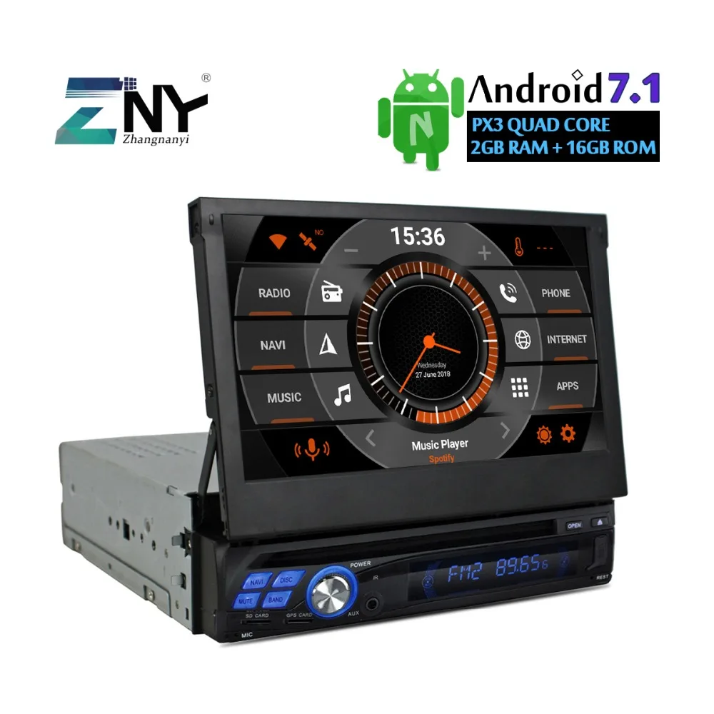 

7" In Dash One Din Android Universal Car DVD Stereo Player Auto Radio FM GPS Navigation Audio Video Multimedia Backup Camera