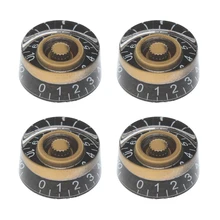 Boutons de Pot 4 pièces avec chiffres blancs bouton de vitesse pour Les Paul guitare électrique Instruments à cordes pièces de guitare et accessoires