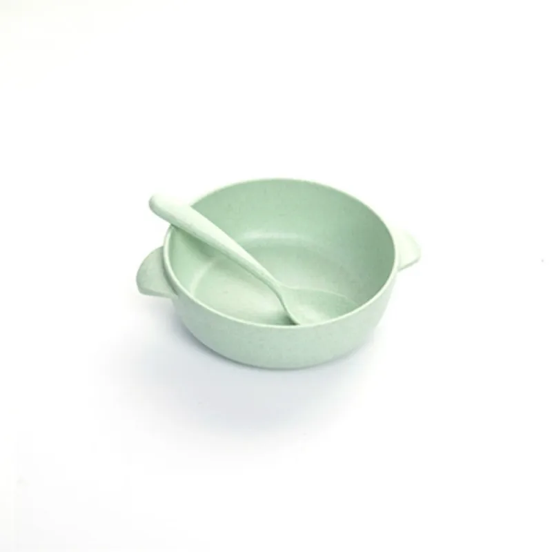 

2pcs/set Baby Feeding Food Tableware Eco-Friendly Toddle Kids Dishes Baby Child Eating Dinnerware Anti-hot Training Bowl+Spoon