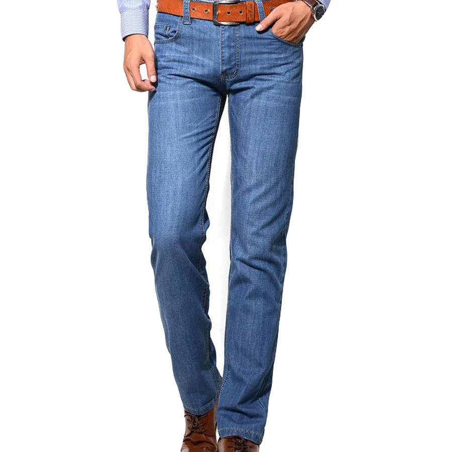 Hot Sell Trousers High Quality Full Length Men Jeans Straight Slim