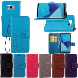 Limelan S9 счастливый клевер кожаный бумажник с подставкой телефона чехол для samsung Galaxy S9 S9Plus S8 плюс S8Plus телефона чехол Коке