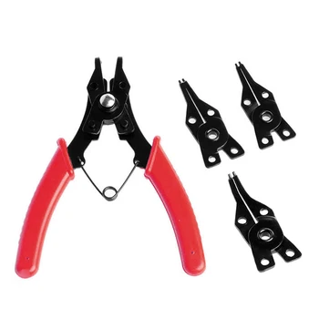 

4in1 Snap Ring Pliers Plier Red Hand Tool Set Circlip Combination Retaining Clip