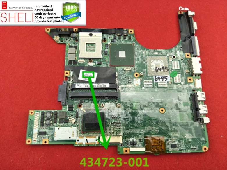 

434723-001 for HP DV6000 series motherboard DA0AT6MB8E2 945GM,free cpu included, Grade A, SHELI store