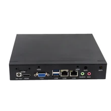 Qinlan без вентилятора Мини-ПК Intel J1900 2.0 ГГц 2 локальной сети Wi-Fi Bluetooth Стабильный Прочный Двойной Дисплей тонкий клиент HDMI VGA micro pc
