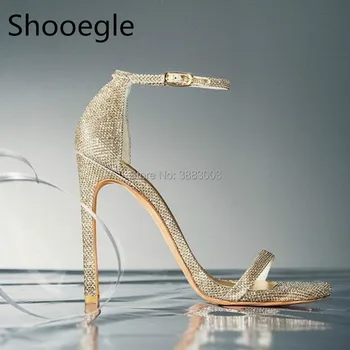

Factory Price Open Toe Ankle Buckle Strap Thin High Heels Sandals Dress Shoes Woman Stiletto High Heels party dress shoes