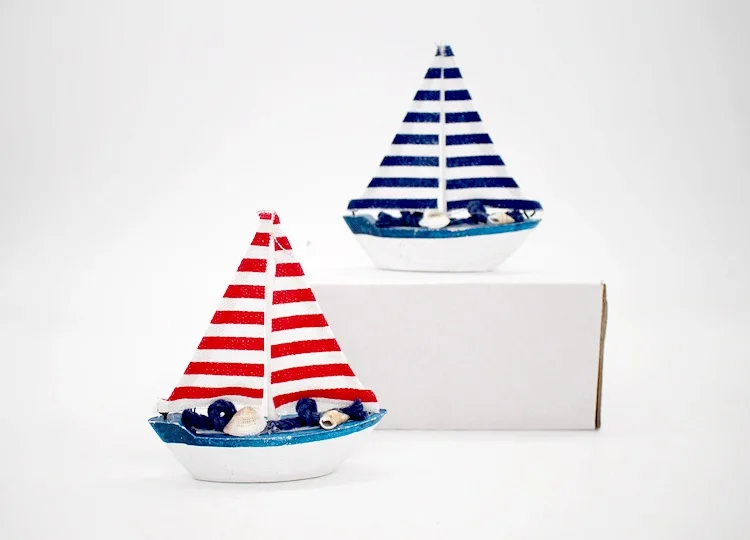 1 шт. мини модель парусной лодки морской домашний Декор ткань Парусник модель флаг стол орнамент деревянные ремесла игрушка детский подарок 6 стилей
