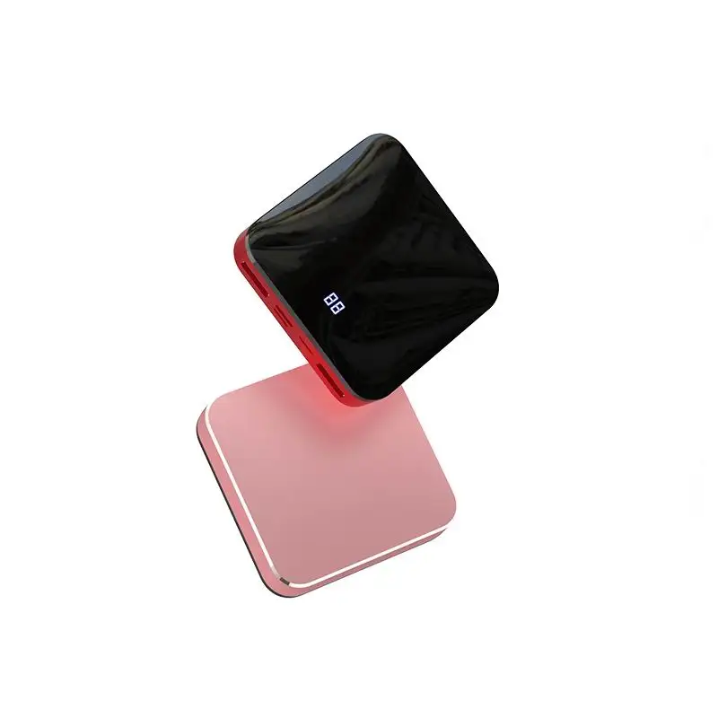 

LCD Mirror Screen Mini Power Bank 10000mAh Portable QI Wireless Charger 2.1A Fast Charging External Battery Powerbank for Xiaomi