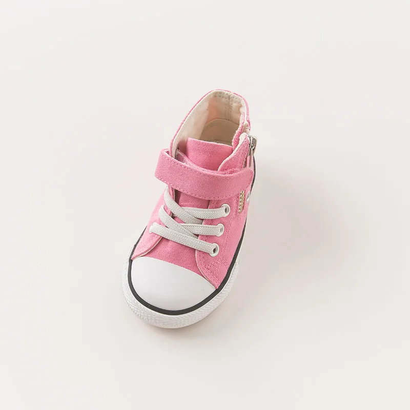 DB6432 Dave Bella/Осенняя парусиновая обувь для маленьких мальчиков и девочек; Брендовая обувь - Цвет: pink