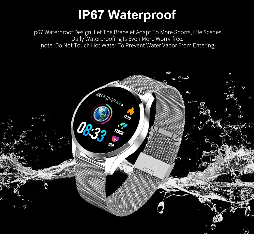 Q9 Смарт-часы мужские модные Электроника мужские и женские водонепроницаемые спортивные трекер фитнес-браслет «Умные» часы носимые