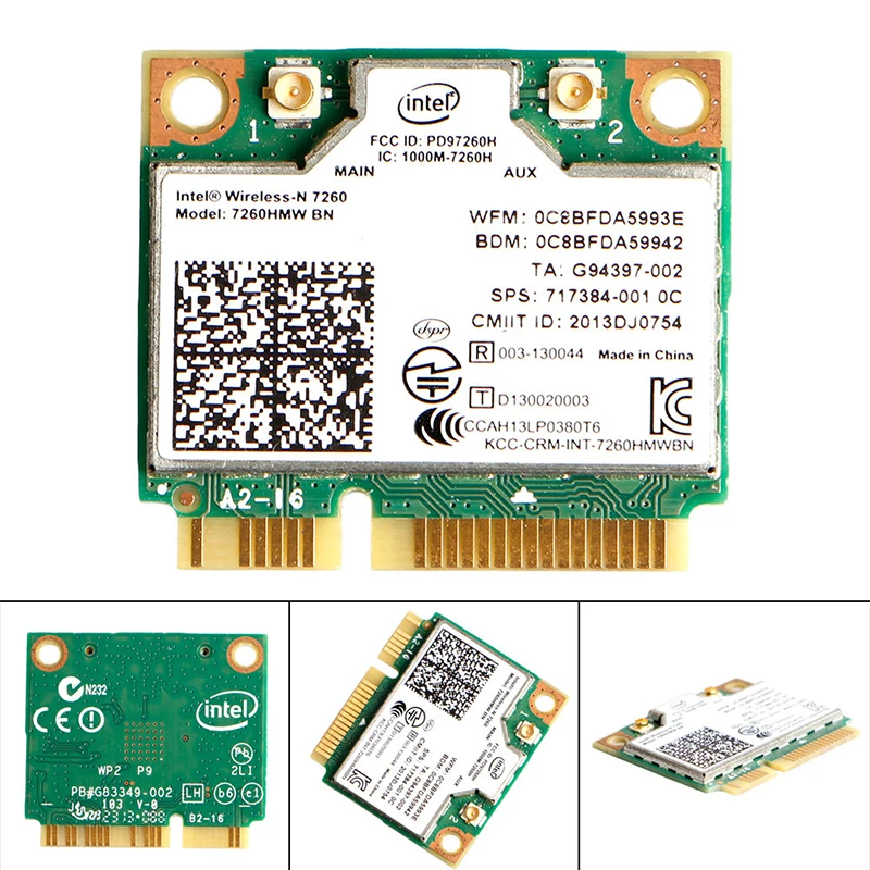 Intel беспроводной-N 7260HMW BN Половина мини PCIe PCI-Express WLAN wifi карта модуль