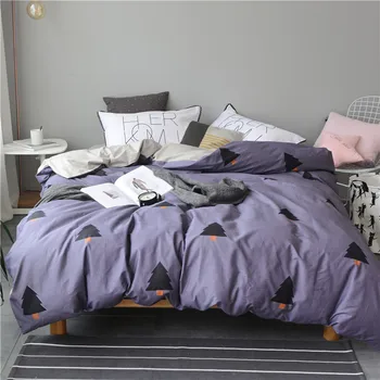 

Simple Style Printed Home Textile 3/4pcs Bedding Set Bed Cover Bed Sheet Duvet Cover Pillowcase Bed Linen Bedclothes Queen