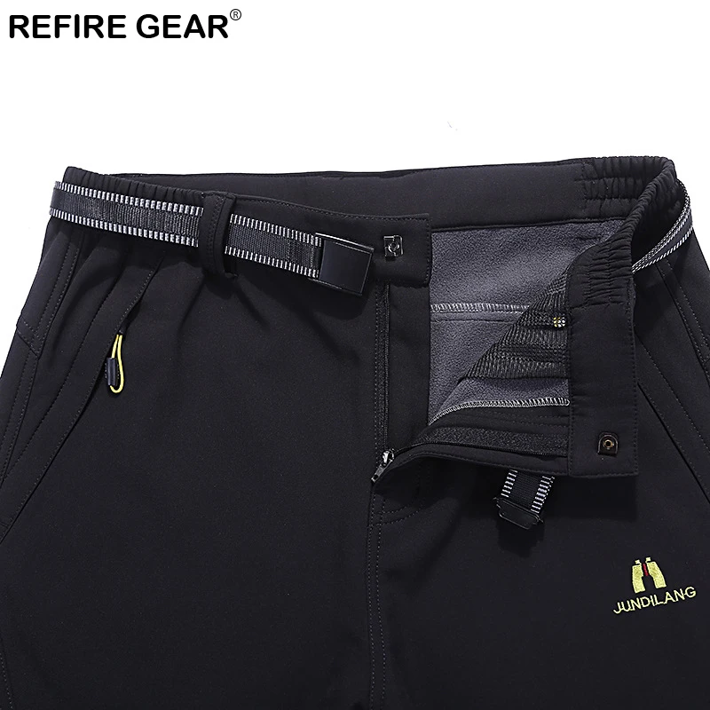 Refire engranaje invierno hombres Pantalones suaves de Shell polar cortaviento impermeable pantalones calientes pesca Camping caminata esquí Trekking Pantalones Refire engranaje invierno hombres Pantalones suaves de Shell polar cortaviento impermeable pantalones calientes pesca Camping caminata esquí Trekking Pantalones