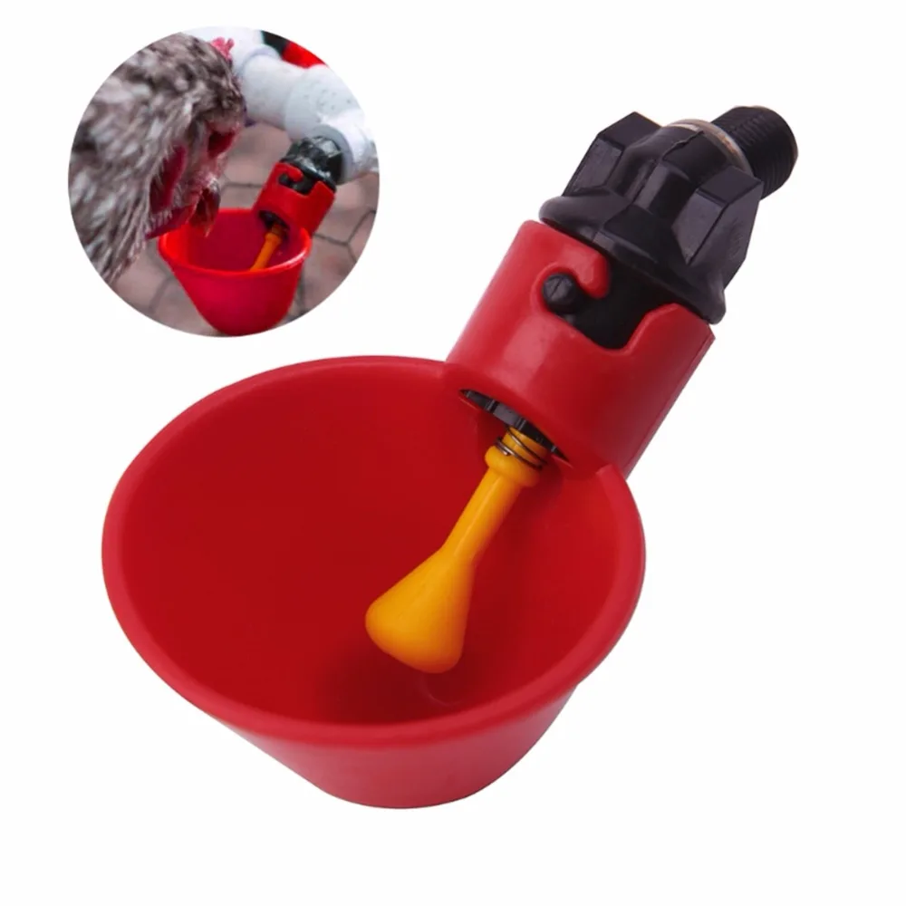 

1Pcs Poultry Water Drinking Cups Automatic Quail Chicken Drinker Plastic Chicken Drinker Cups Breeding equipment