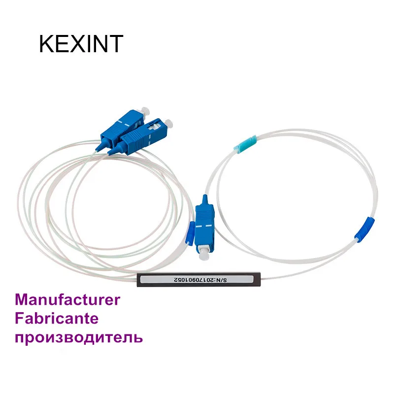 

Manufacturer Fiber optic PLC Splitter 1*2 Bare splitter mini module 0.9 1m with connector sc/upc / 10Pieces